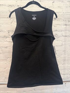 torrid Black Nursing Camisole with Overlay Front